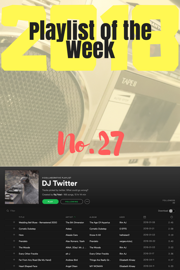Playlist of the Week: Raj Patel invites the general public on Twitter to contribute to his playlist.