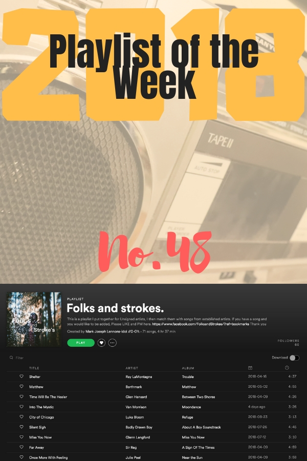Playlist of the Week no 48, 2018: Folks & Strokes by Mark Joseph Parsons of Berthmark