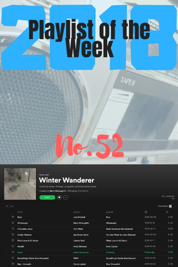 Playlist of the Week No 52, 2018 Winter Wanderer, curated by Barry McLoughlin